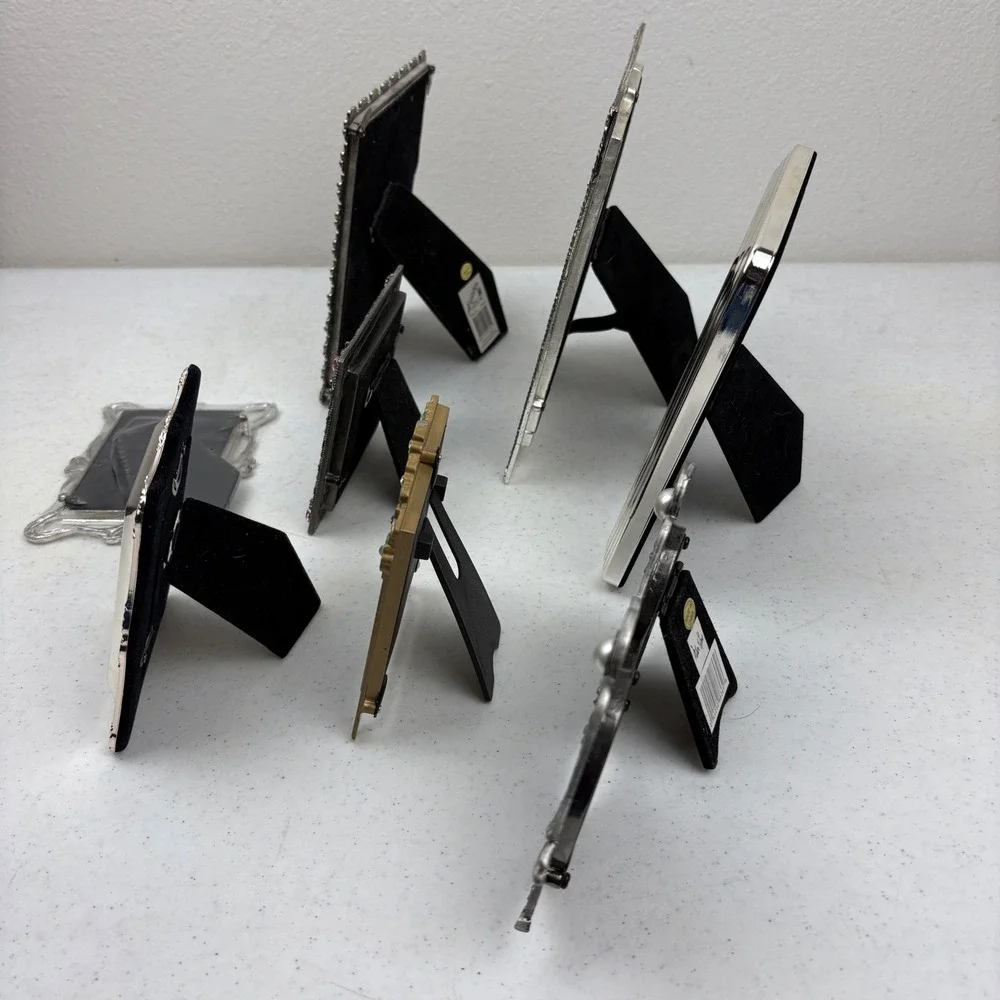 8pc Small Gallery Picture Frame Lot Philip Whitney Milson Silver Floral‎ Angel
